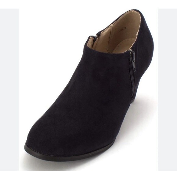 NEW WOMEN BOOTIES Journee Sanzi Faux Suede Heeled - Picture 8 of 15
